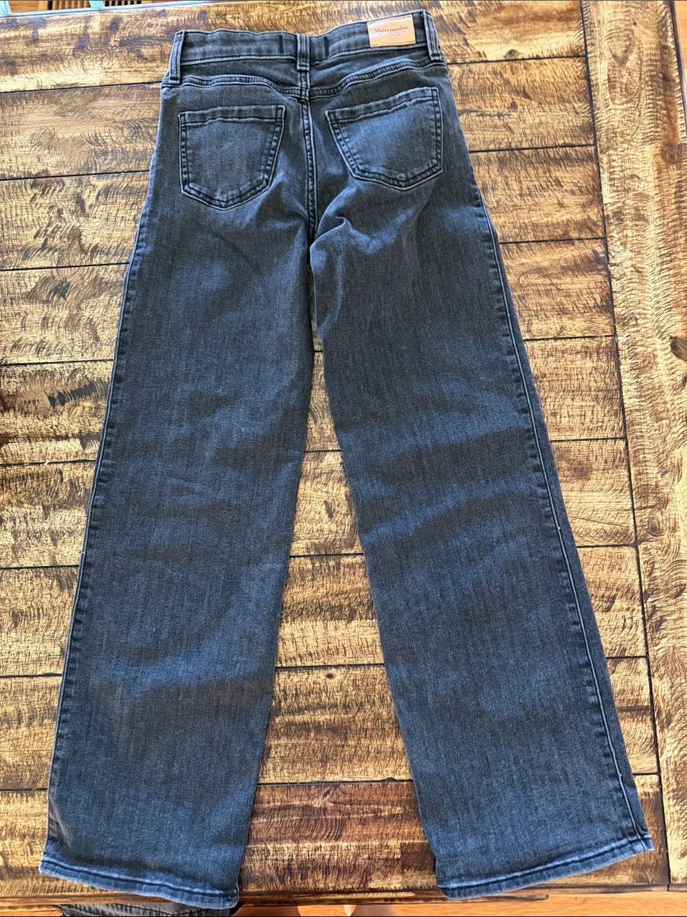 abercrombie kids Dark Gray High Rise Wide Leg Jeans 11/12 LONG - Picture 3 of 4